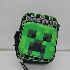 CREEPER MINECRAFT Kids BPA-Free Insulated Lunch Tote Box w/ Bottle Pocket NWT