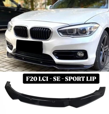 STM BMW 1 SERIES F20 F21 LCI FRONT SPLITTER LIP SE SPORT STANDARD GLOSS BLACK -15-19