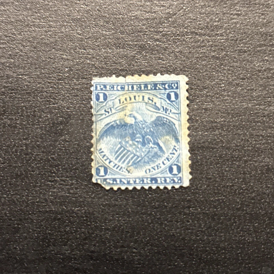 Us #RO77a-1 cent P. Eichele & Co. - Match & Medicine Used Ng Sm Tear - Image 1 of 2