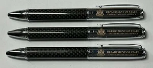 Department of State Design Metal Ballpoint Pen with Black Velvet Pouch - Picture 1 of 6