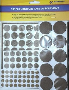Self Adhesive Felt Pads Floor Anti Scratch Furniture Chair Leg Protectors 131Pcs - Picture 1 of 5