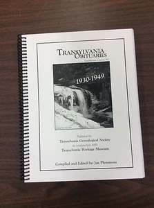 Transylvania Obituaries 1930-1949, genealogy North Carolina - Picture 1 of 1