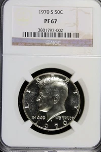 1970 - S NGC PF67 Kennedy Silver Half Dollar!!  #B16086 - Picture 1 of 2