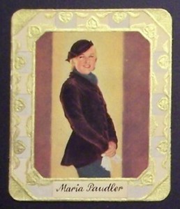 #232 Maria Paudler 1934 Garbaty Film Star Series 2 Embossed Cigarette Card