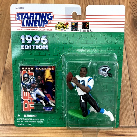 DEADSTOCK Starting Lineup 1996 Mark Carrier Carolina Panthers Action Figure Cover