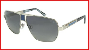 ZILLI Gafas de sol Acetato de titanio Cuero Polarizado Francia Hecho a mano ZI 65035 C03 - Imagen 1 de 9