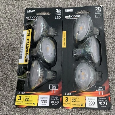 2x Feit Electric 20W Mr16 Gu5.3 3000K Reflector Led Bulb 3Pk (6total) - Image 1 of 4