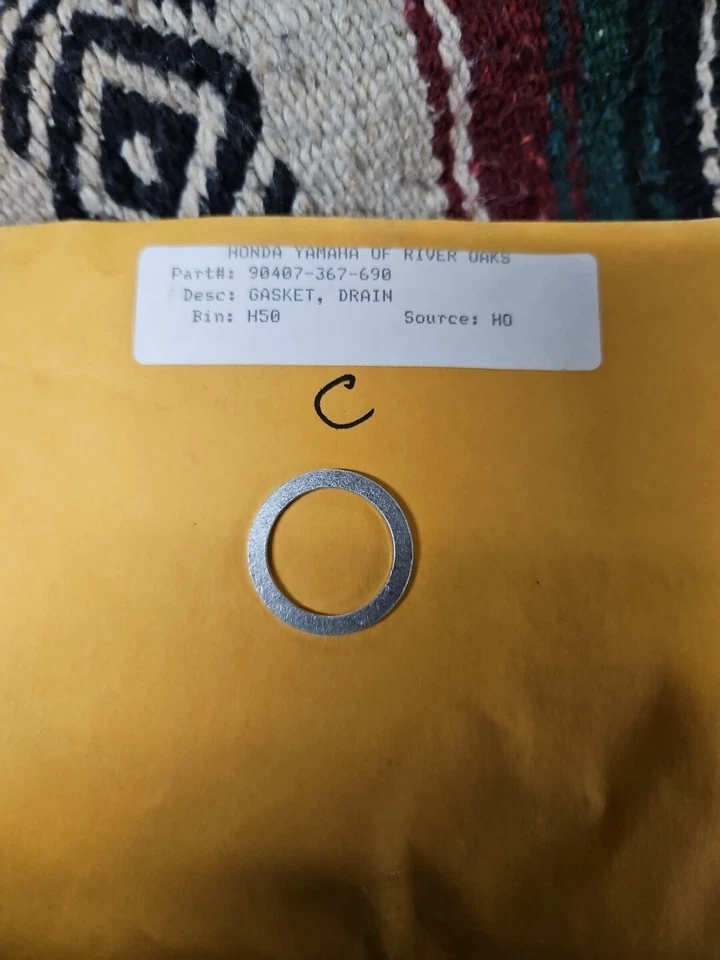 Arandela de perno de drenaje Honda 90407-367-690 Foto 1 de 1