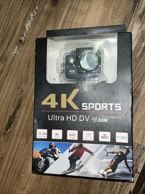 Camera Ultra HD DV Waterproof 30m 4K 30fps DVR Camcorder Go Pro 2” LCD Screen - Image 1 of 4