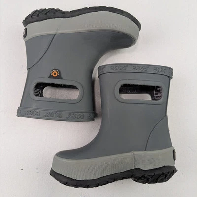 Bogs Skipper Gray Rain Boots - 4 Infant - Image 1 of 4