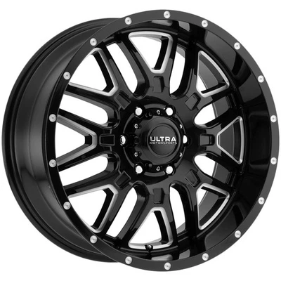 Ultra 203 Hunter 20x9 6x5.5" +18mm Black/Milled Wheel Rim 20" Inch - Image 1 of 4