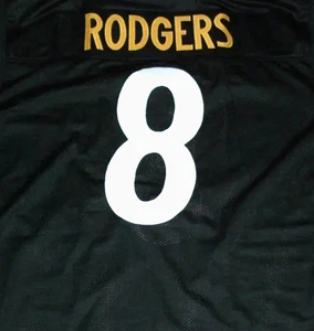Pittsburgh Steelers #8 Aaron Rodgers, Throwback Rugby Jersey Size M Stitched - Picture 1 of 4