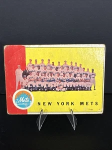 1963 Topps New York Mets TC New York Mets #473 VG Crease - Picture 1 of 5