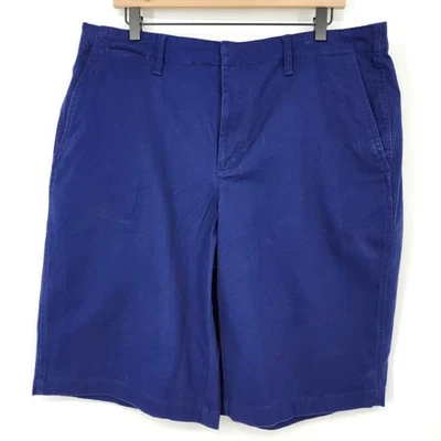 Pantalones Cortos Chinos Lands' End Mujer Clásicos 12" Talla 16 Azul Marino Profundo Preparación Costera Foto 1 de 4