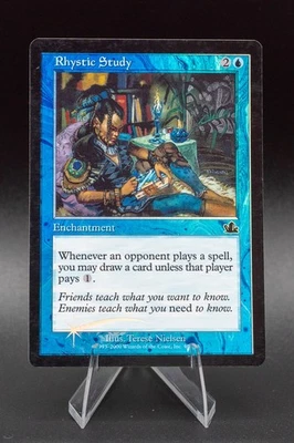 Rhystic Study:  2000 Magic the Gathering - Prophecy Foil - Image 1 of 2
