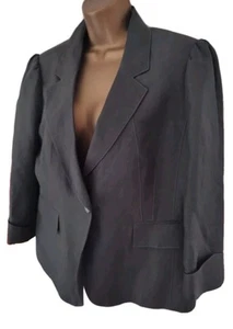 *FOR CHARITY* Jaeger Silk & Linen Skirt Jacket Suit Green Khaki Sz 14 16 - Picture 1 of 11