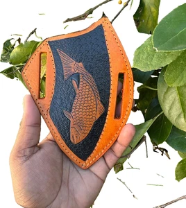 EE. UU. EDC Cuchillos de Bolsillo para Panqueques y Hoja Fija Multiherramienta Cuero Cuchillo Funda Estuche - Imagen 1 de 5
