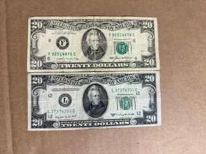 Lot Of 2x 1985 $20 Federal Reserve Note + 1950C $20 FRN Circulated Paper Money - Picture 1 of 4