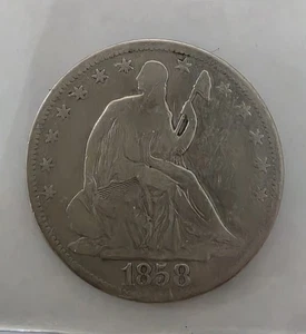 Medio dólar Liberty Seated 1858 (V.G.) Ver foto - Imagen 1 de 2