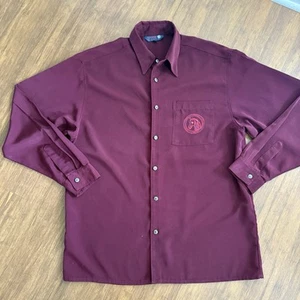 Camisa Lamasini Abotonada Caballo Bordado Rojo Granate Para Hombres Grande Vaquero Caballero - Imagen 1 de 13