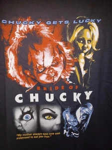 Chucky Gets Lucky T Shirt - Bride of Chucky Large NEW /w TAGS Ripple Junction - Picture 1 of 5