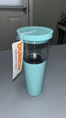 Vaso de medios mixtos Dunkin Donuts (con pajita) Foto 1 de 2