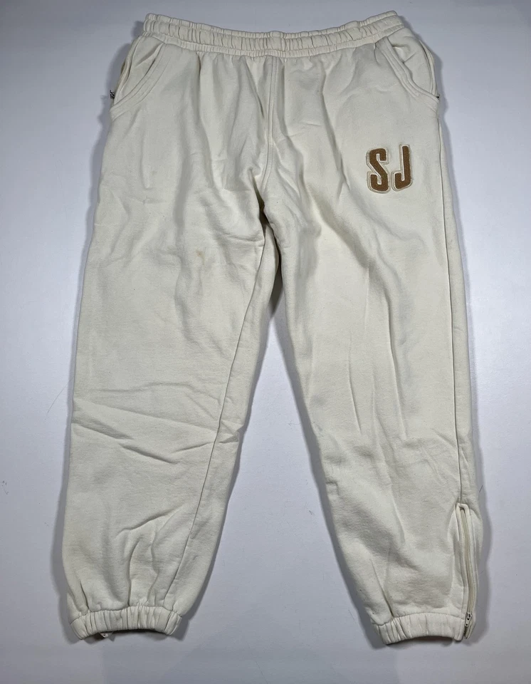 Pantalones deportivos Sean John para hombre 3XL crema polar parche SJ informales Foto 1 de 4