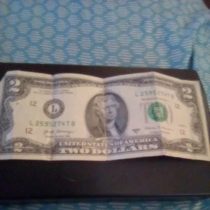 2017 $2 Dollar Bills, Serial Number 12, Uncirculated In good condition - Picture 1 of 1