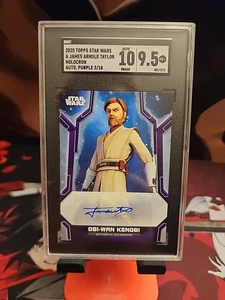2020 Topps Star Wars Obiwan Kenobi Auto Holocron Purple James Arnold Taylor /10 - Picture 1 of 2