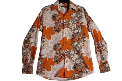 Camisa masculina Mondo Di Marco L/S havaiana floral com botões média - Imagem 1 de 4