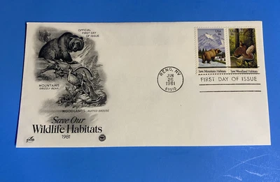SAVE OUR WILDLIFE HABITATS - FIRST DAY OF ISSUE 1981  ENVELOPE - Image 1 of 3