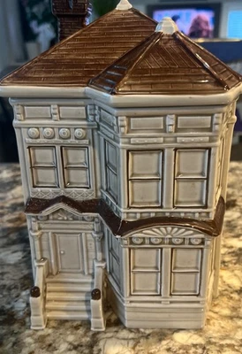 Vasilha de cerâmica vitoriana vintage da década de 1980 Otagiri grande  - Imagem 1 de 4