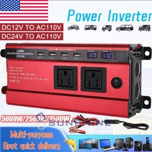 Inversor de corriente de Carro de 5000W convertidor solar 12V/24V DC a 110V AC - Picture 1 of 167