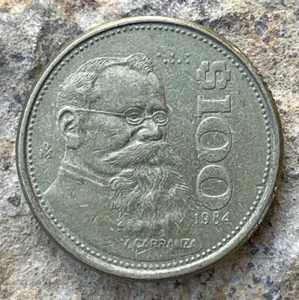 ✅1984 Estados Unidos Mexicanos Venustiano Carranza Mexican 100 Pesos Coin ~ - Picture 1 of 8