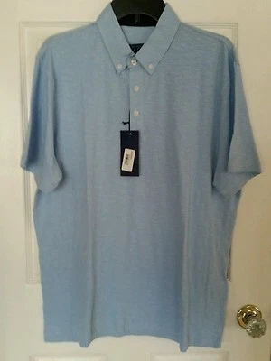 International Report Size Medium Light Blue Short Sleeve Polo Shirt NWT - Image 1 of 4