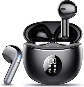 Wireless Earbuds, Bluetooth Headphones 5.4, 50H Playtime LED Display Deep Bass - Picture 1 of 20