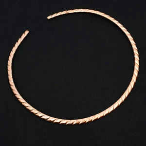 Copper Wire Collar Necklace Neck Wire Copper Wire Adjustable Necklace Jewelry - Picture 1 of 5