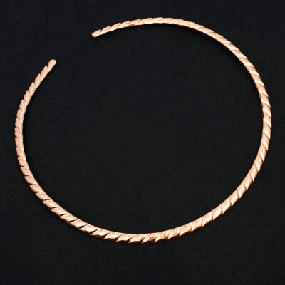 Copper Wire Collar Necklace Neck Wire Copper Wire Adjustable Necklace Jewelry - Image 1 of 4