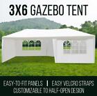 3x6 White Gazebo Tent Canopy Outdoor Wedding Event Shade Marquee 4-window Panels
