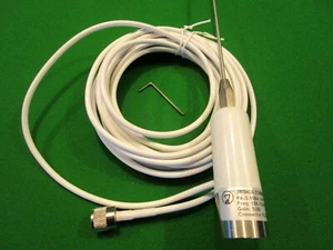 VHF AIS Radio Antenna Tuned Aerial DSC Whip 1 Metre + Rail Mount - Picture 1 of 3