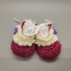 Handmade Baby Booties - Crochet Ruffle Booties