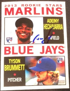 Adeiny Hechavarria Miami 2013 Signed Autographed Topps Heritage Card #234 ~ COA - Picture 1 of 5