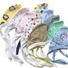 6-12 MONTHS  COLOURFUL Girls Boys BABY HAT BONNETS WITH TIES 100% Cotton