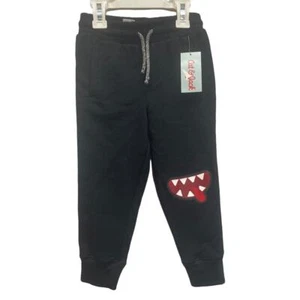 New Cat & Jack Size 3T PolyCotton Mouth Decal Drawstring Waist Jogger Pants - Picture 1 of 4