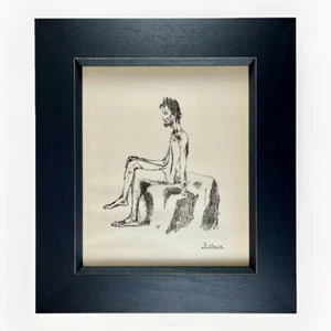 Picasso P Portrait of Figure Litho Offset du Chene Crown Stamp Verso PIC0377 F&G - Picture 1 of 10