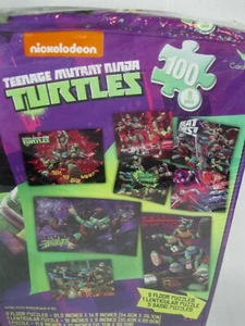 Teenage Mutant Ninja Turtles Puzzle 8 Pack 100 Pieces Nickelodeon Jumbo Size New - Picture 1 of 7