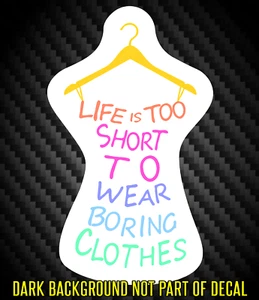LuLaRoe hanger sticker decal car truck van bus life is too short - Picture 1 of 4
