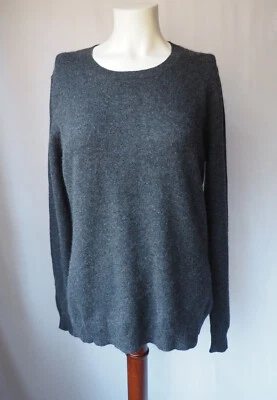 Lord & Taylor 2-Ply Soft Cashmere Sweater Charcoal Heather Gray Size L $160 - Image 1 of 4
