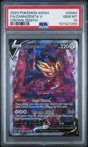 PSA 10 Zamazenta V Full Art GG54/GG70 Crown Zenith Galarian Gallery Pokemon 2023 - Picture 1 of 2