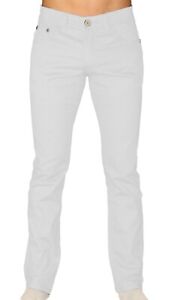 Mens Pants Slim FIT Chino Fashion Stretch Skinny Trousers Casual Flat Front
